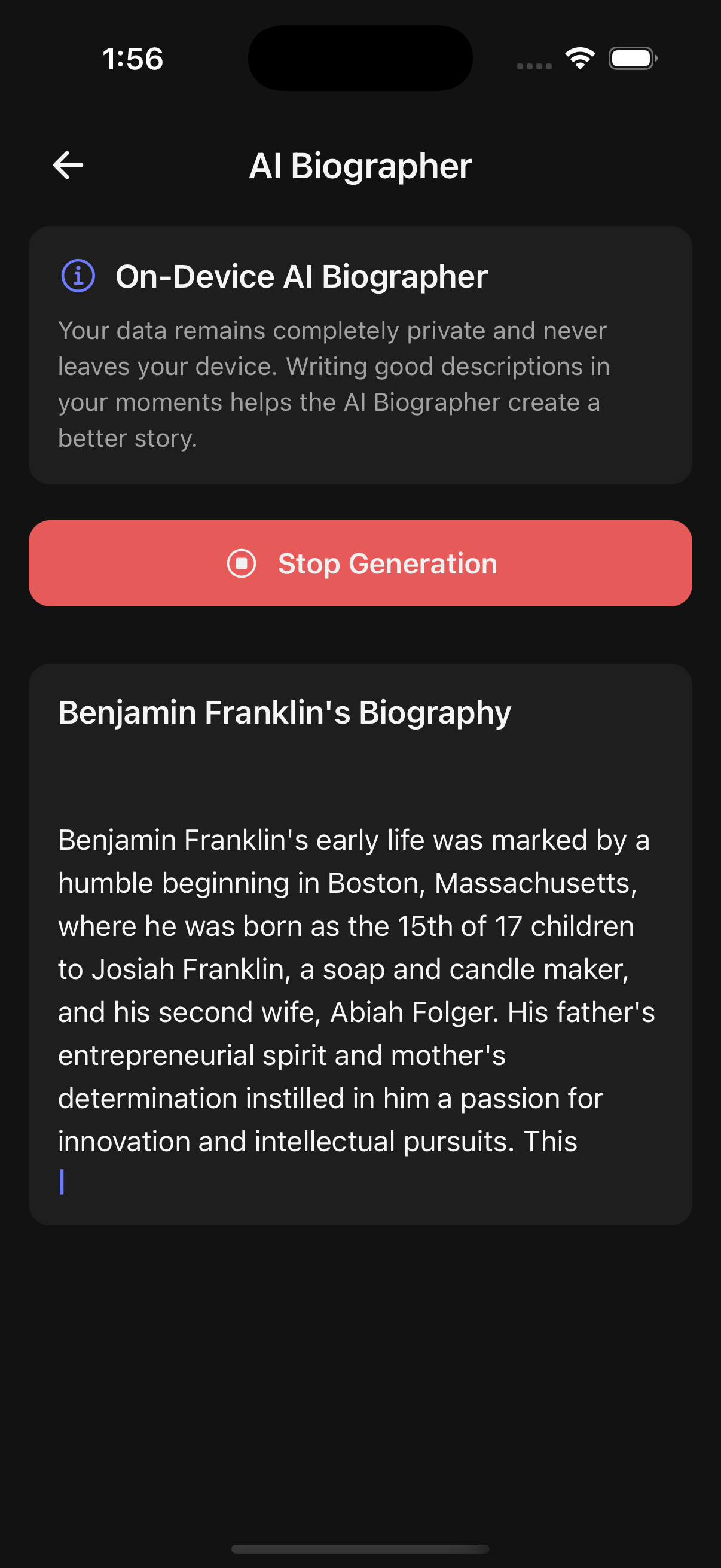 Screenshot of Give Story - AI